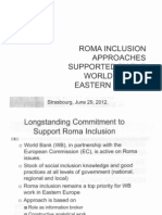 Roma Inclusion Approaches Supported by the World Bank in Eastern Europe