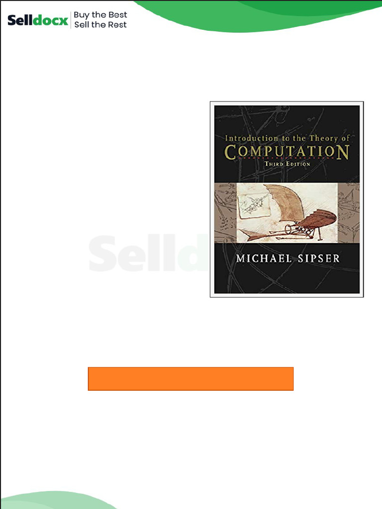 Solution Manual For Introduction To The Theory of Computation 3rd Edition by Michael Sipser ...