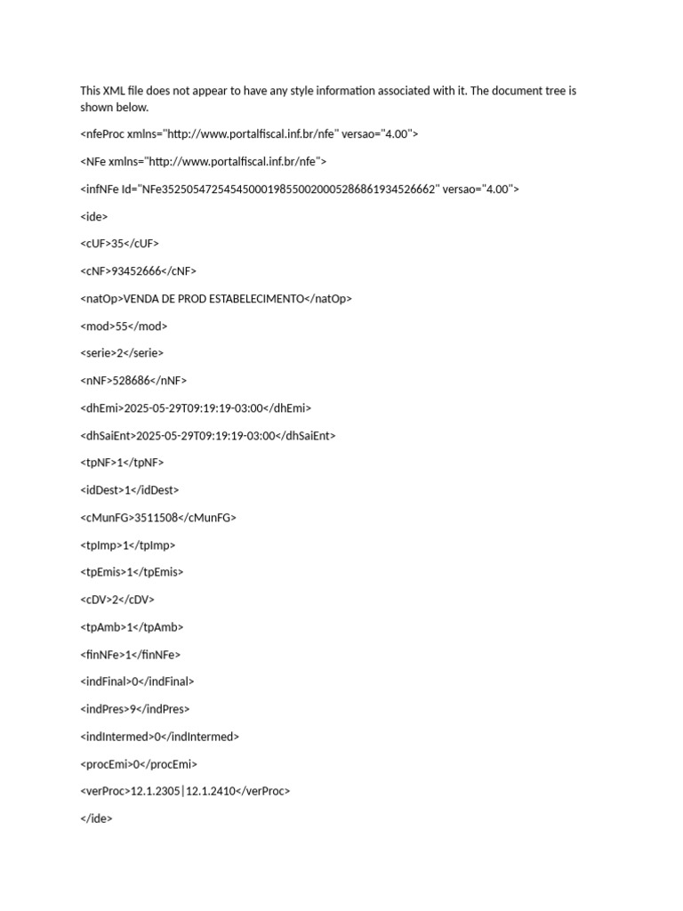 XML - NF Jabu | PDF