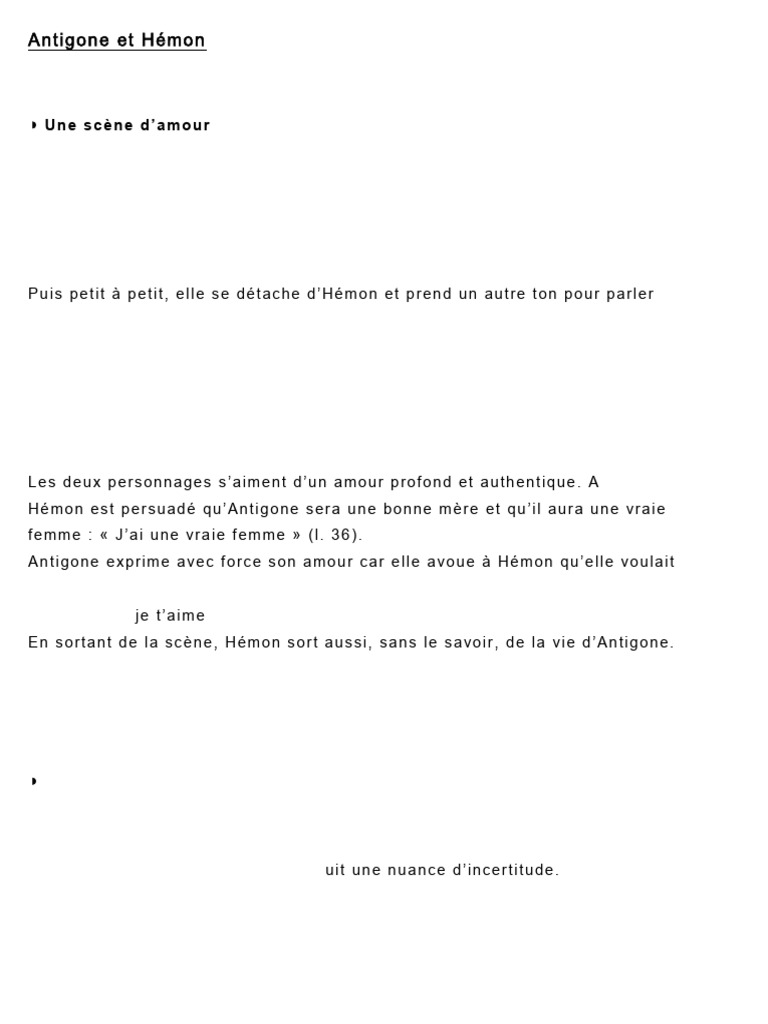 Antigone Et Hemon | PDF