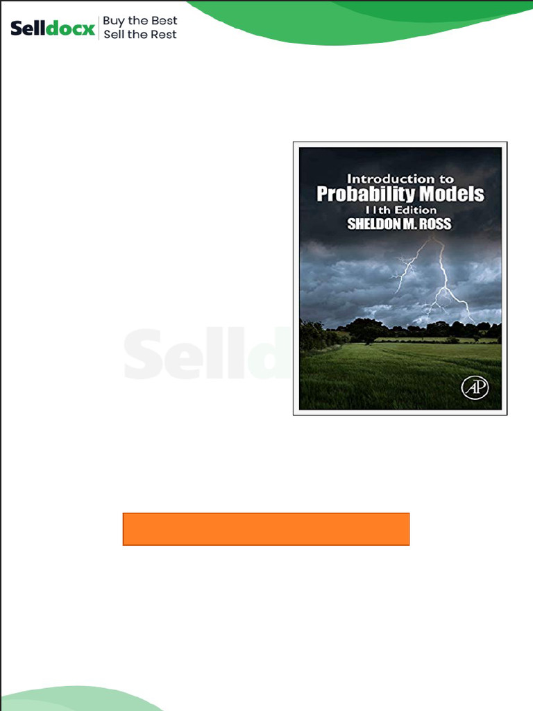 Solution Manual For Introduction To Probability Models 11th Edition by ...
