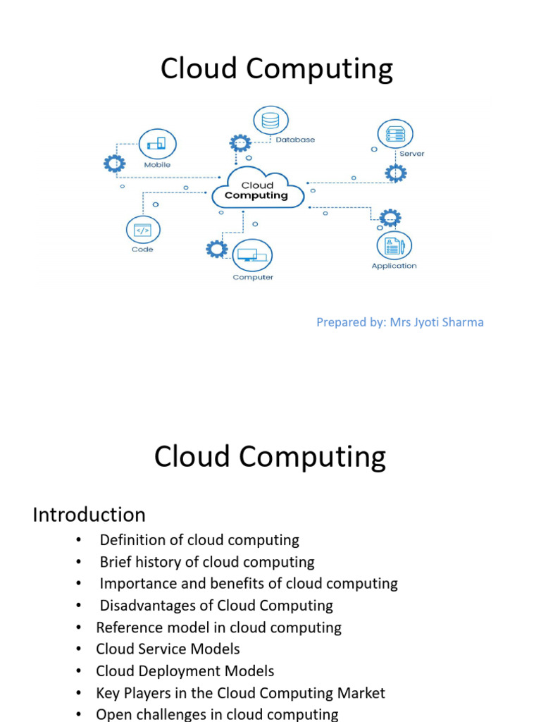 Cloud Computing - Intro | PDF | Cloud Computing | Software As A Service