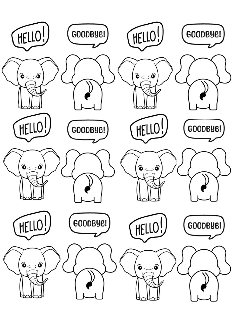 Elephant Hello Goodbye - 15 Cópias | PDF