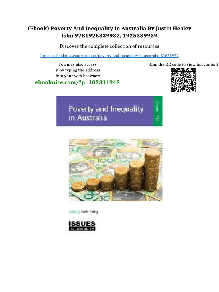 (Ebook) Poverty and Inequality in Australia by Justin Healey ISBN ...