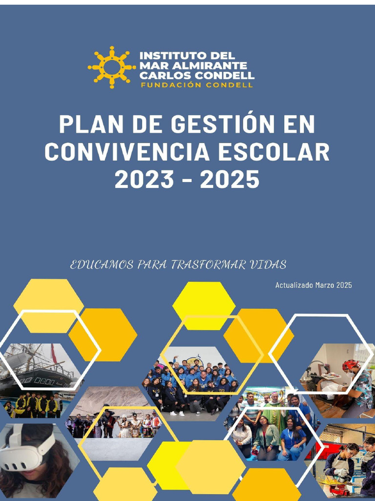 Plan de Gestión en Convivencia Escolar 2023 - 2025 | PDF | Aprendizaje ...