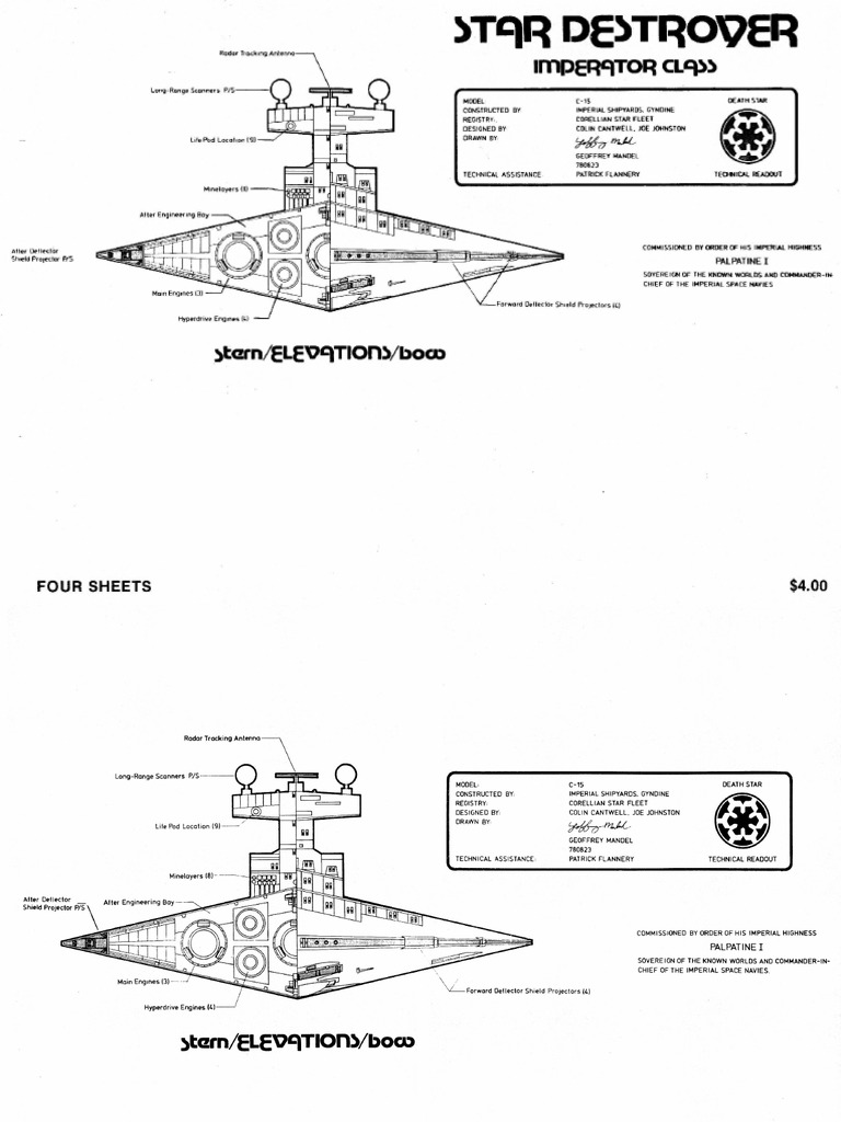 Blueprints - Star Wars - Imperator Class Star Destroyer | PDF