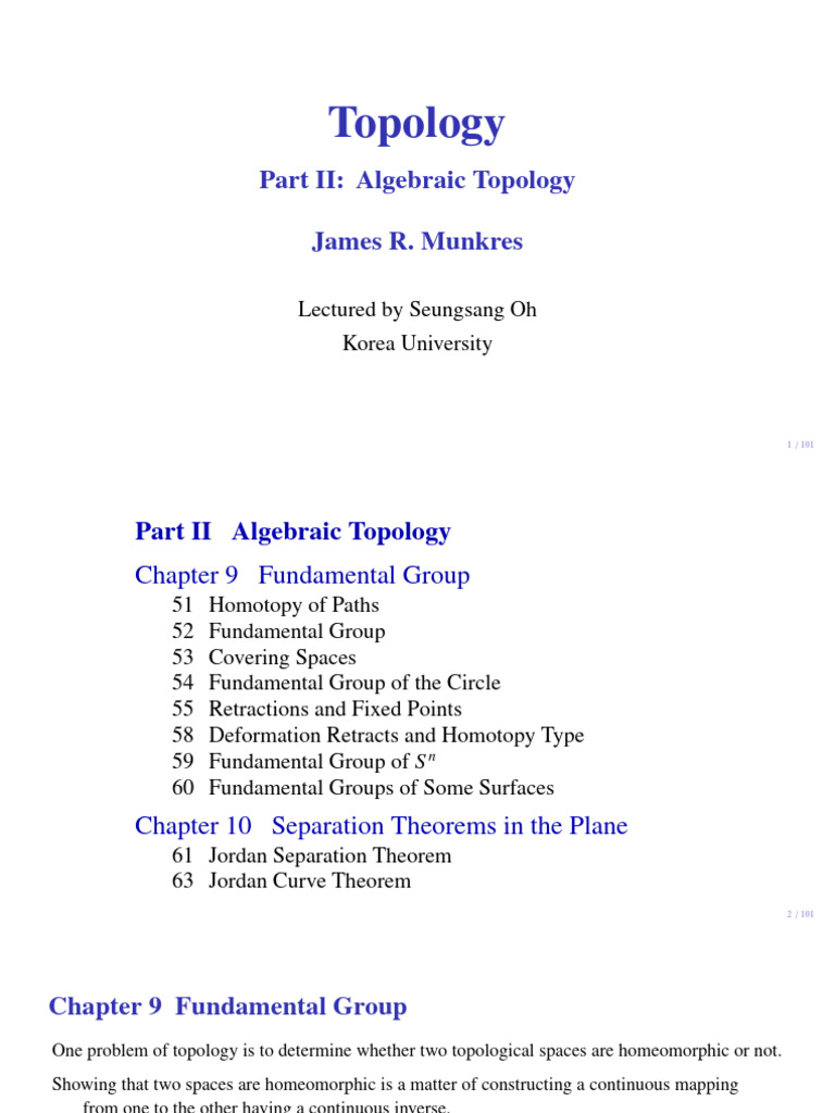 오승상 Algebraic Topology | PDF | Topology | Group (Mathematics)