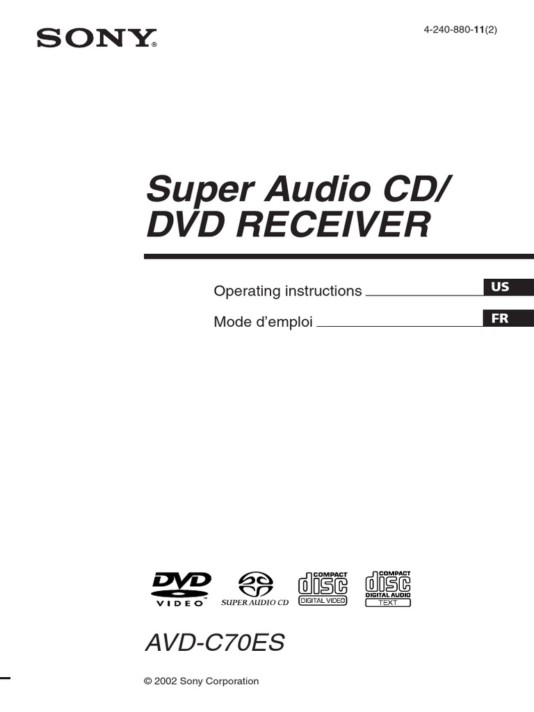 Super Audio CD and DVD Receiver | PDF | Compact Disc | Dvd