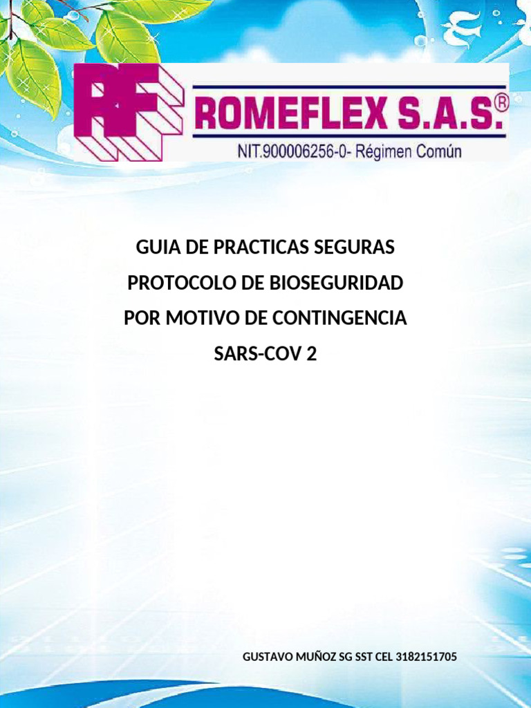 Protocolo Biosegcovid-19 Romeflex | PDF | Infección