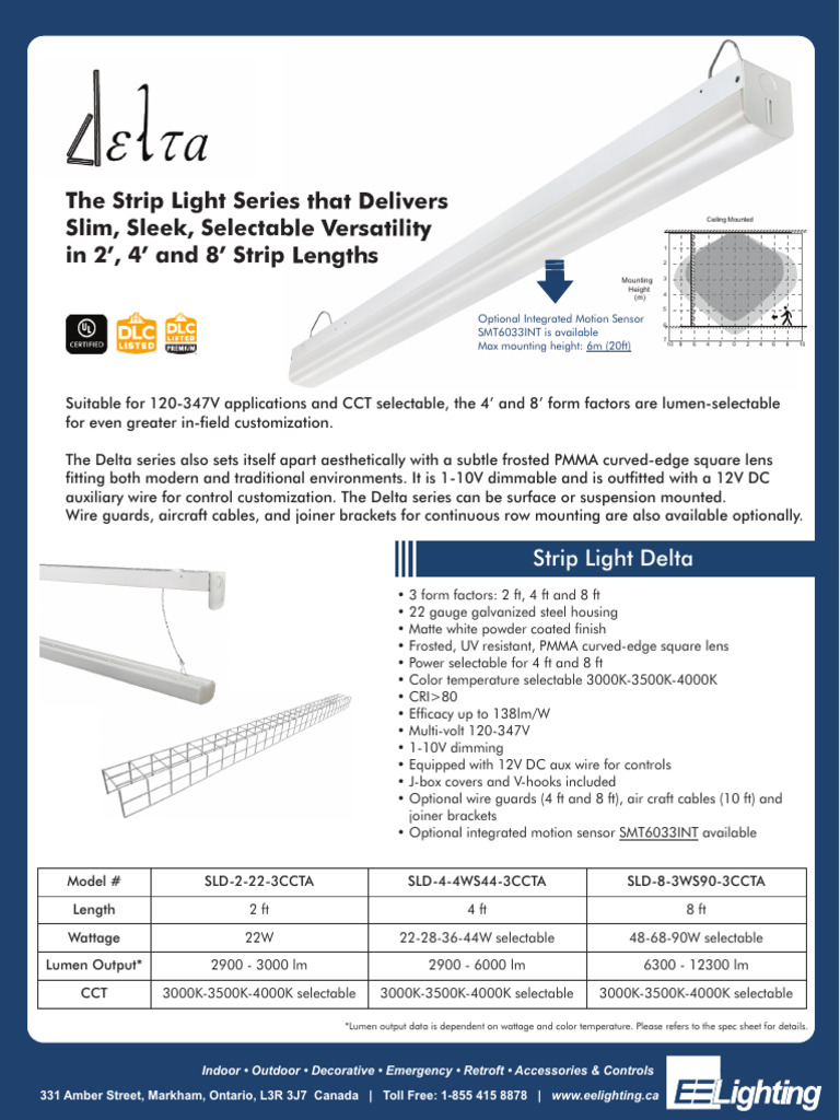 Strip Light Delta SLD Series - Info Sheet | PDF