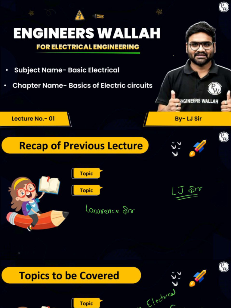Basics of Electric Circuit 01 - Class Notes | PDF