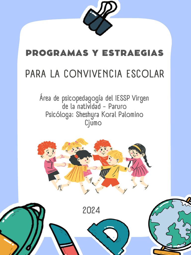 15. Programa y Estrategias Para La Convivencia Escolar | PDF ...