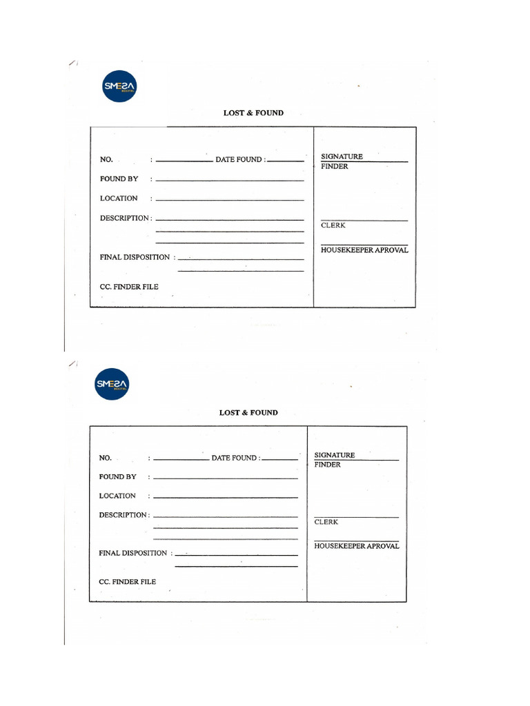 Lost & Found | PDF