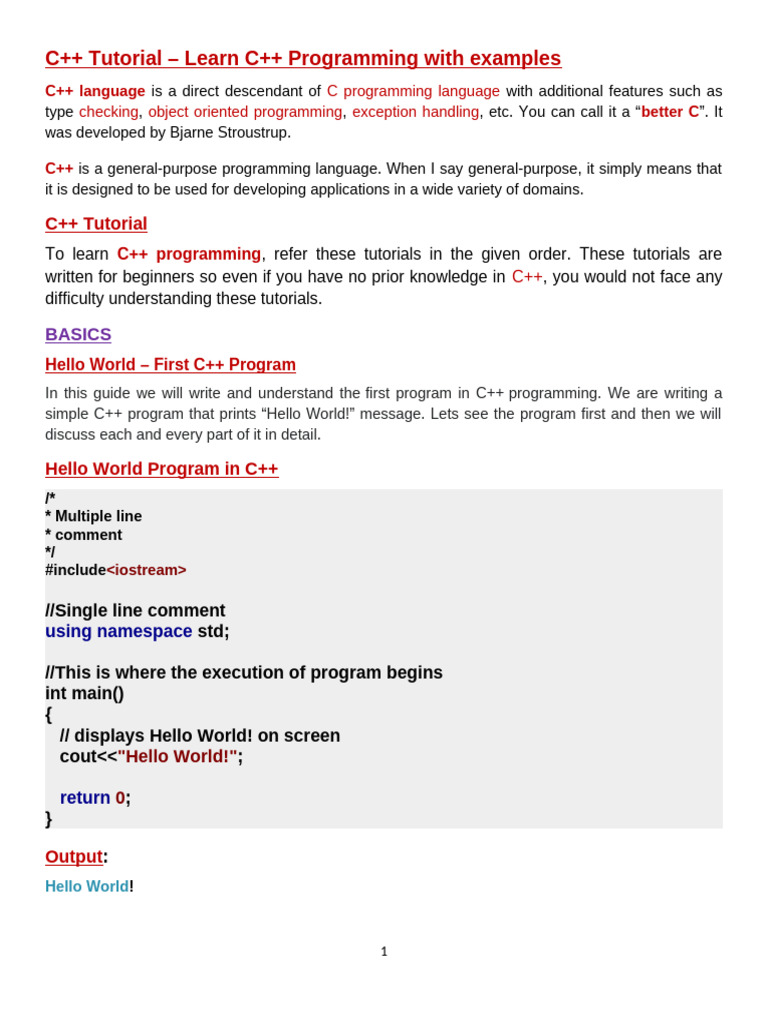 Dec-C Notes For Beginners | PDF | C++ | Computing