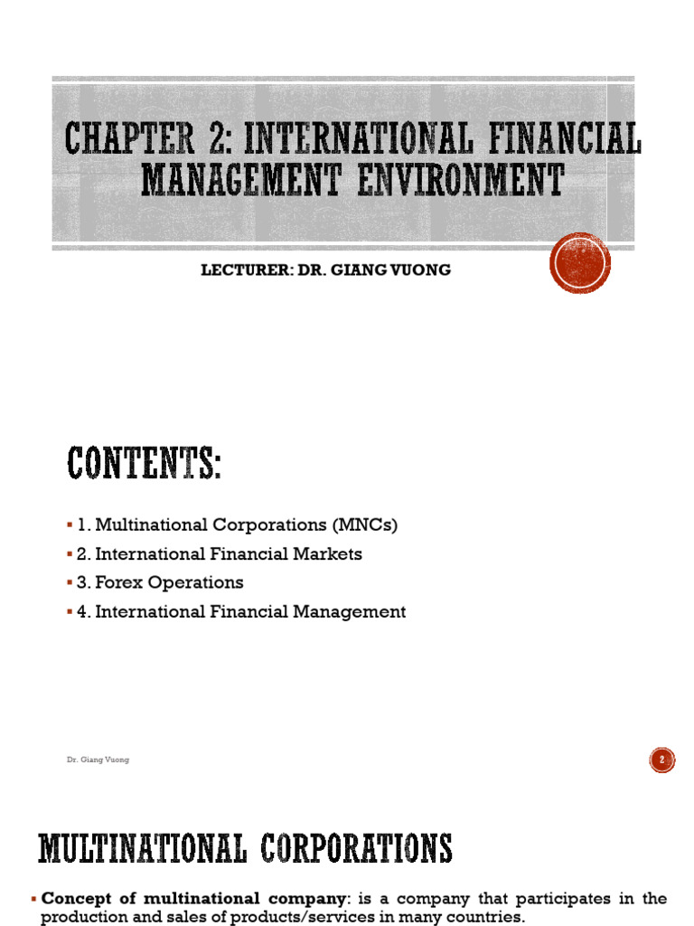 Chapter 2 - Environment of MNC | PDF | Foreign Exchange Market | Option ...