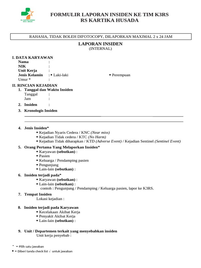 000_form Insident Tim k3rs-Rskhs | PDF