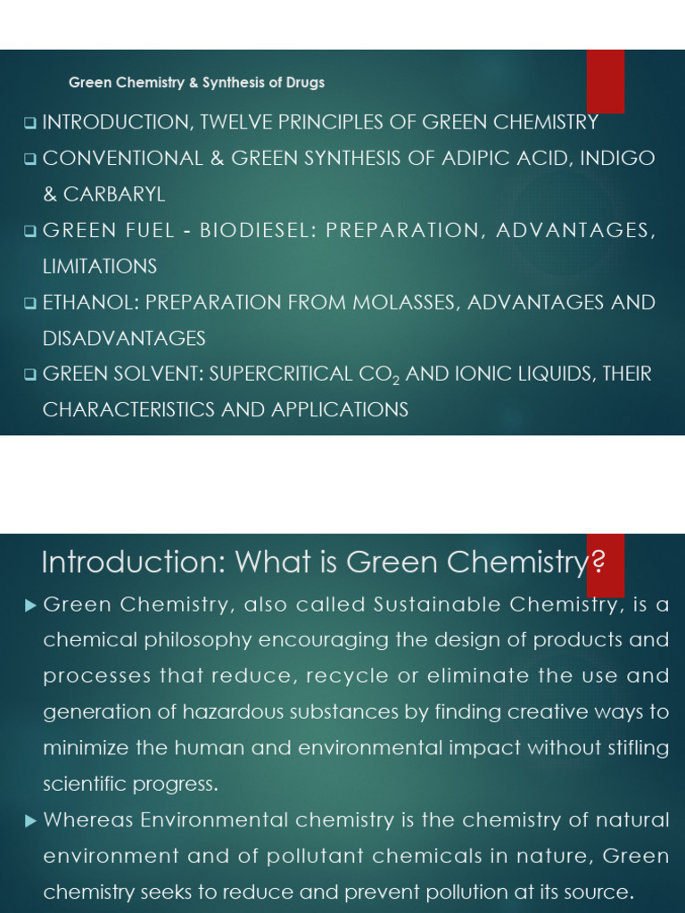 Green Chemistry New (2) | PDF | Green Chemistry | Chemistry