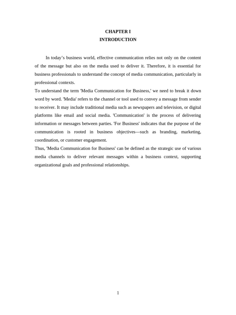 Introduction and Media - Communication-MCB | PDF | Communication ...