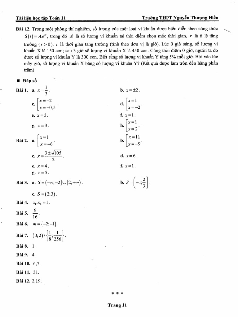 Toan 11 hk2 | PDF