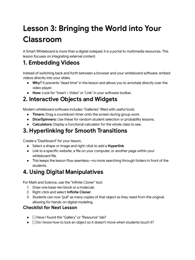 Lesson 3 - Integrating Multimedia and Web Resources | PDF