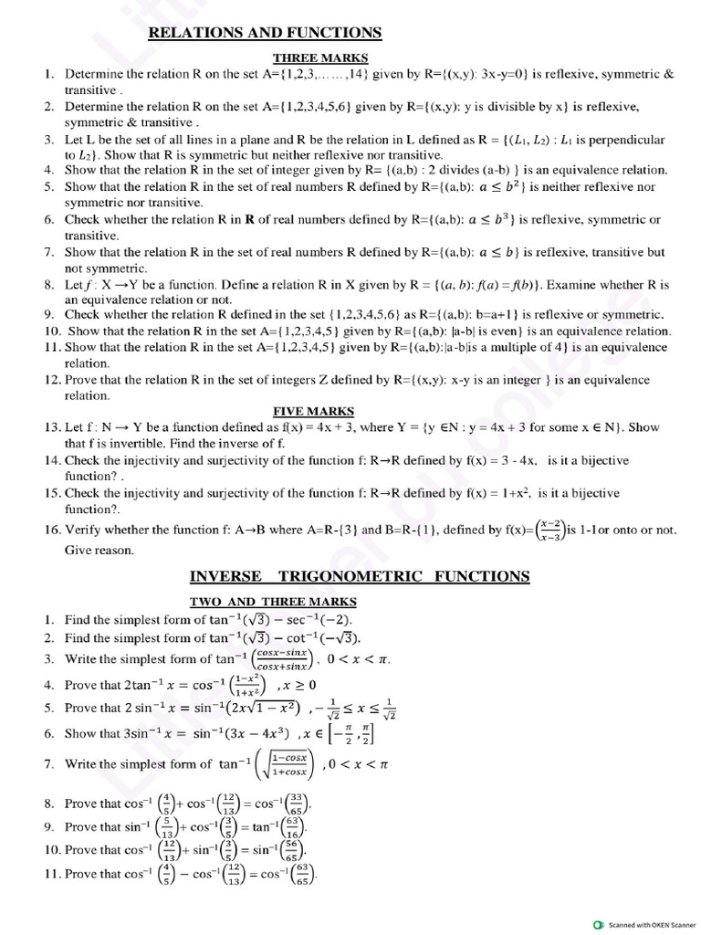 Edited_pu II - Maths Imp Que | PDF