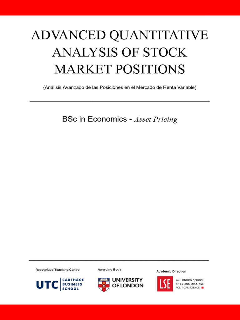 Advanced Quantitative Analysis of Stock Market Positions | PDF