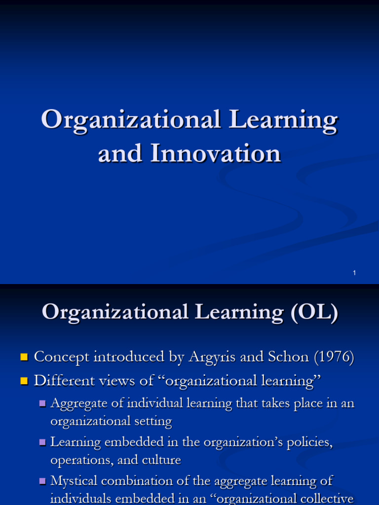 Organizational Learning[1] | PDF | Learning | Cognitive Science