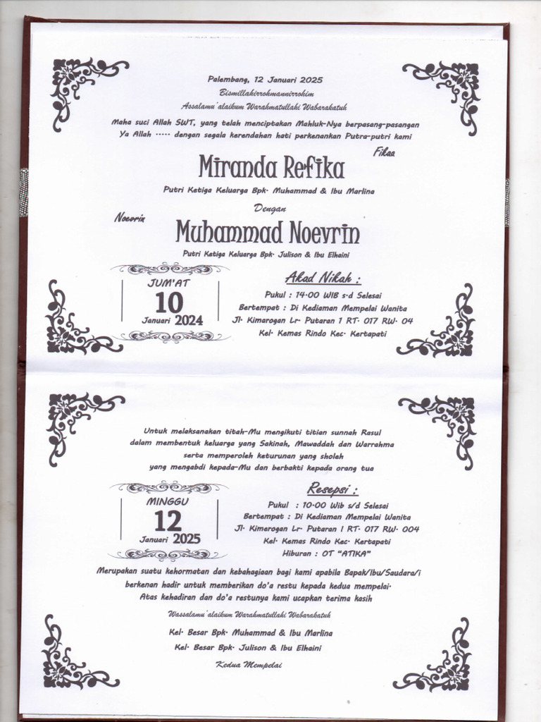 Undangan Pak Muhammad | PDF