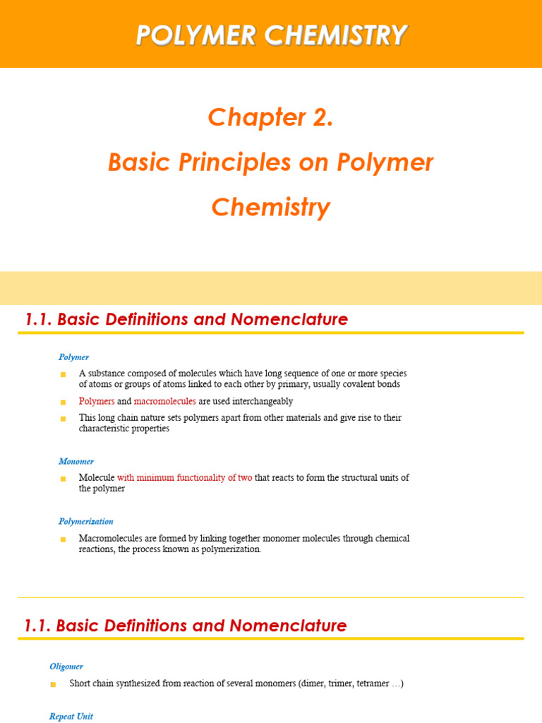 Chapter 2 PolymChem Basics 1 | PDF | Polymers | Copolymer