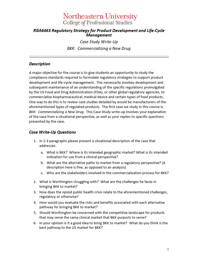 RGA6463 Case Study Write-Up #1 | PDF | Medical Device | Medicine