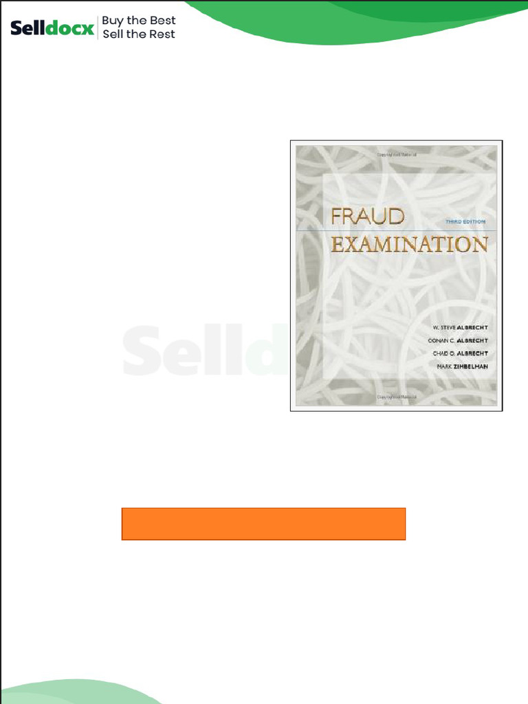Solution Manual For Fraud Examination 3rd Edition by W Steve Albrecht | PDF | Fraud | Inventory