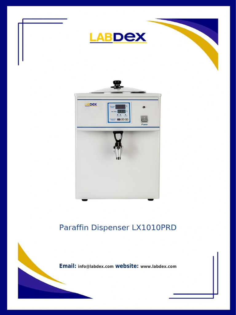 LabDex Laboratory Paraffin Dispenser LX1010PRD | PDF