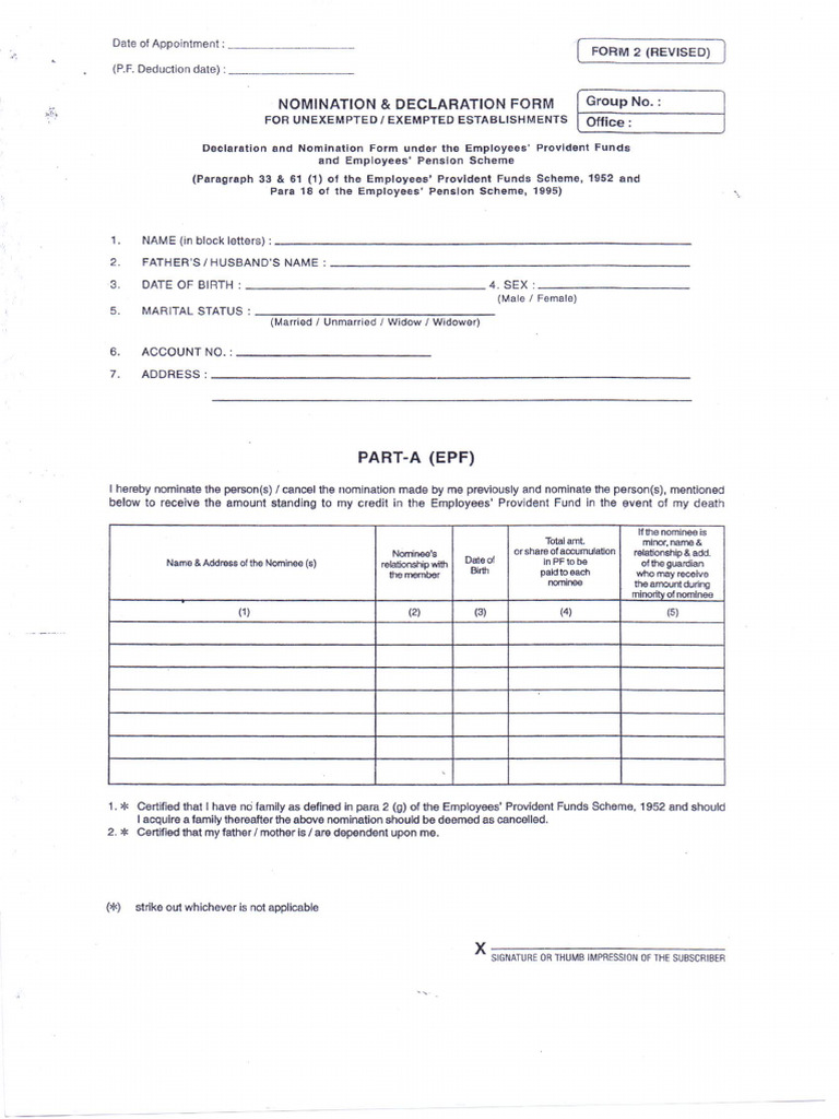 PF Forms | PDF