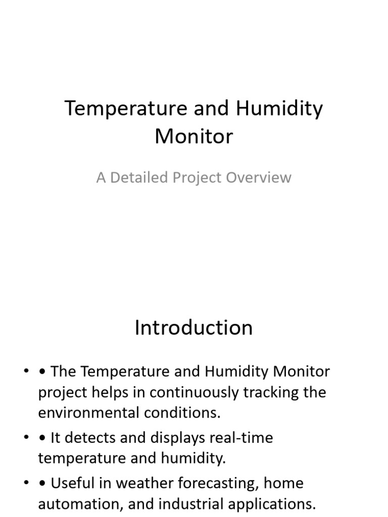 Temperature Humidity Monitor Project Expanded | PDF