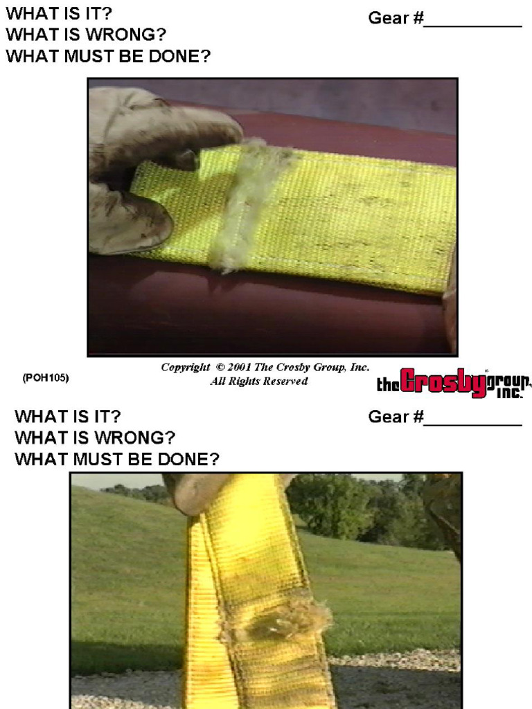 Lifting Equipment Inspection | PDF