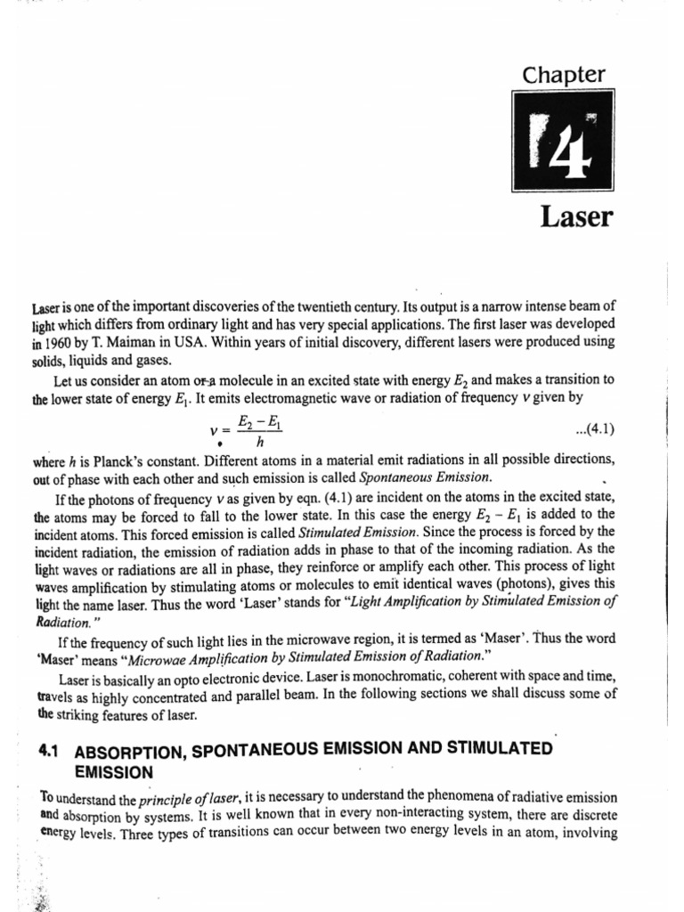 LASER Notes to students | PDF