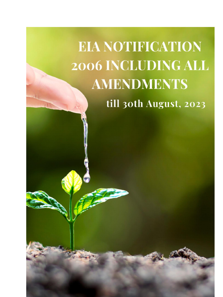 EIA 2006 Up To 2023 | PDF | Environmental Impact Assessment | Deforestation