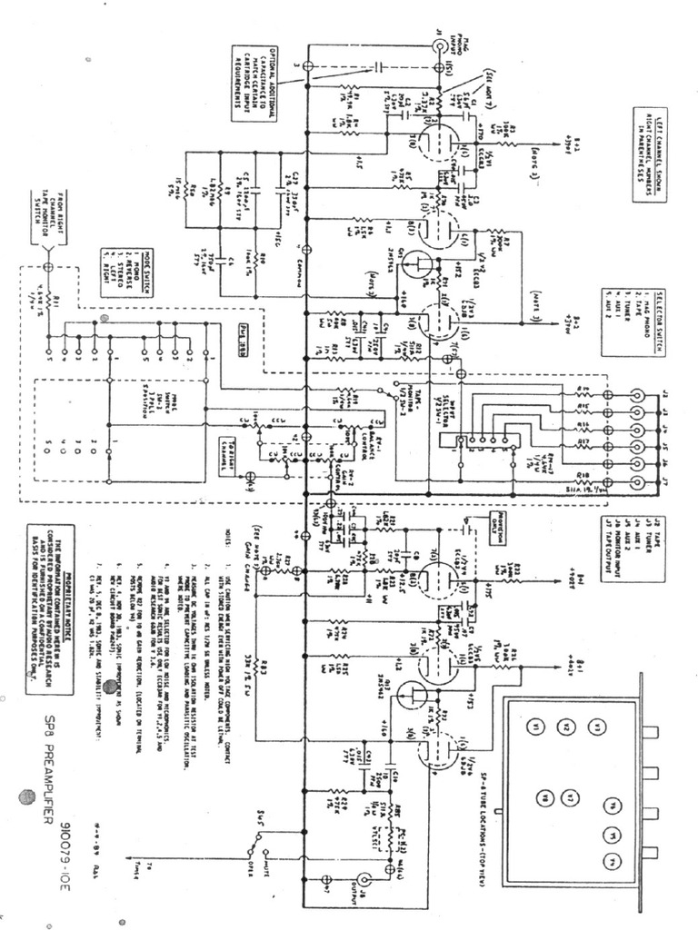 Audio Research Sp-8 Preamplifier SCH | PDF