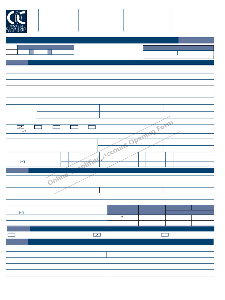 Simplified Account Opening Form | PDF | Notary Public | Information