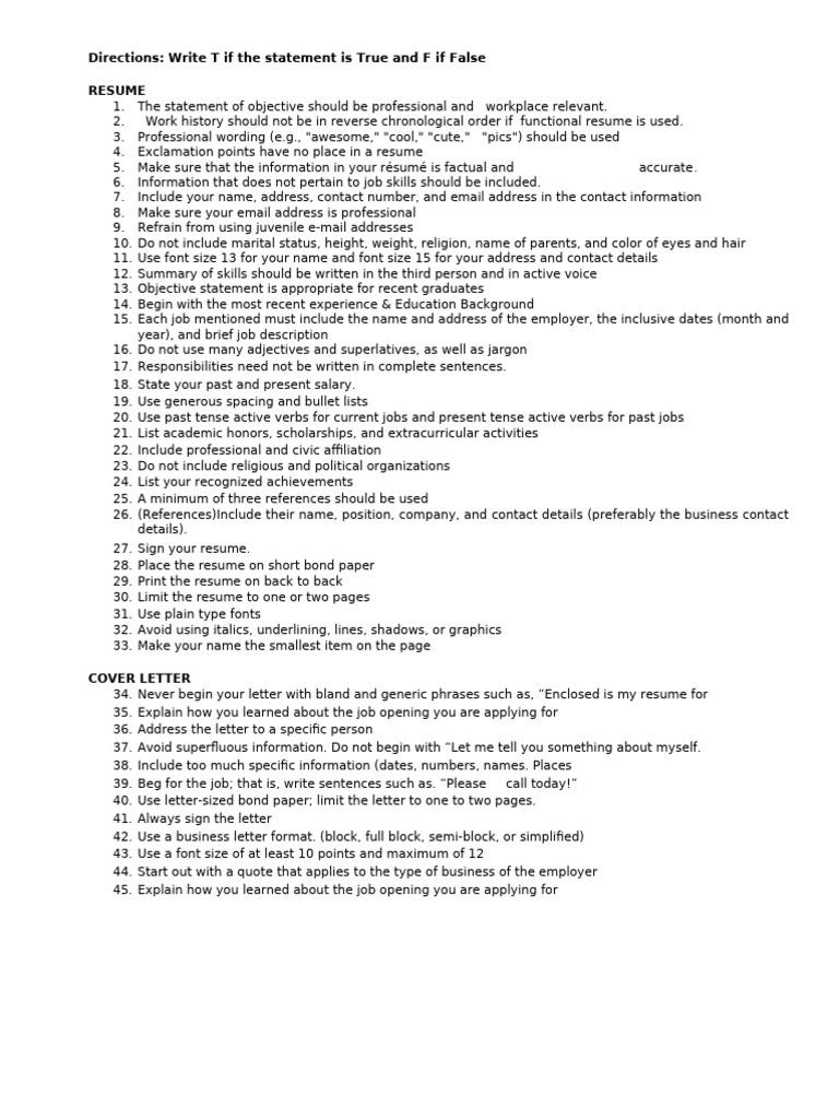 Work Immersion Summative Test | PDF | Résumé | Linguistics