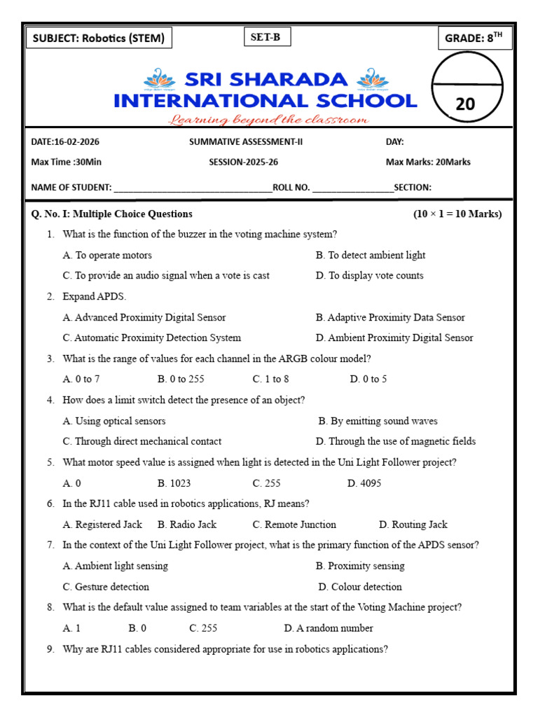 Robotics 8thb | PDF | Robotics | Light
