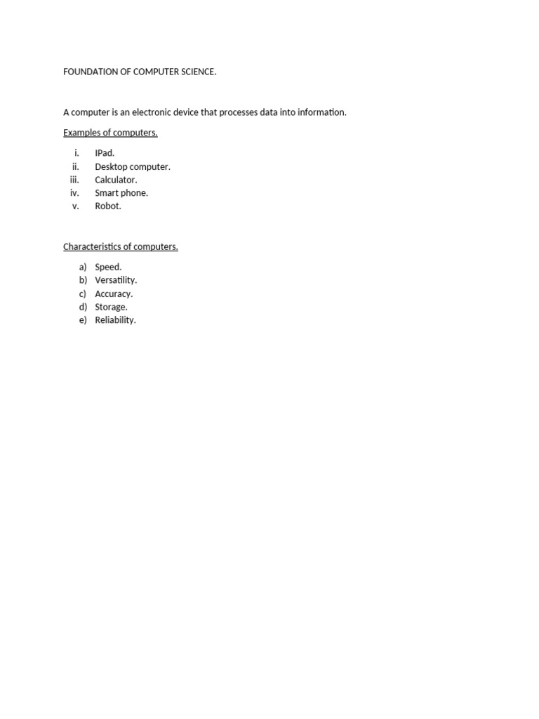 Foundation of Computer Science | PDF