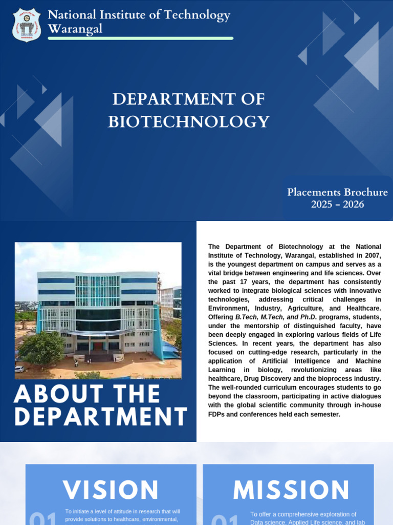 Biotech Brochure 2025-26pptx - Compressed | PDF | Biotechnology | Biology