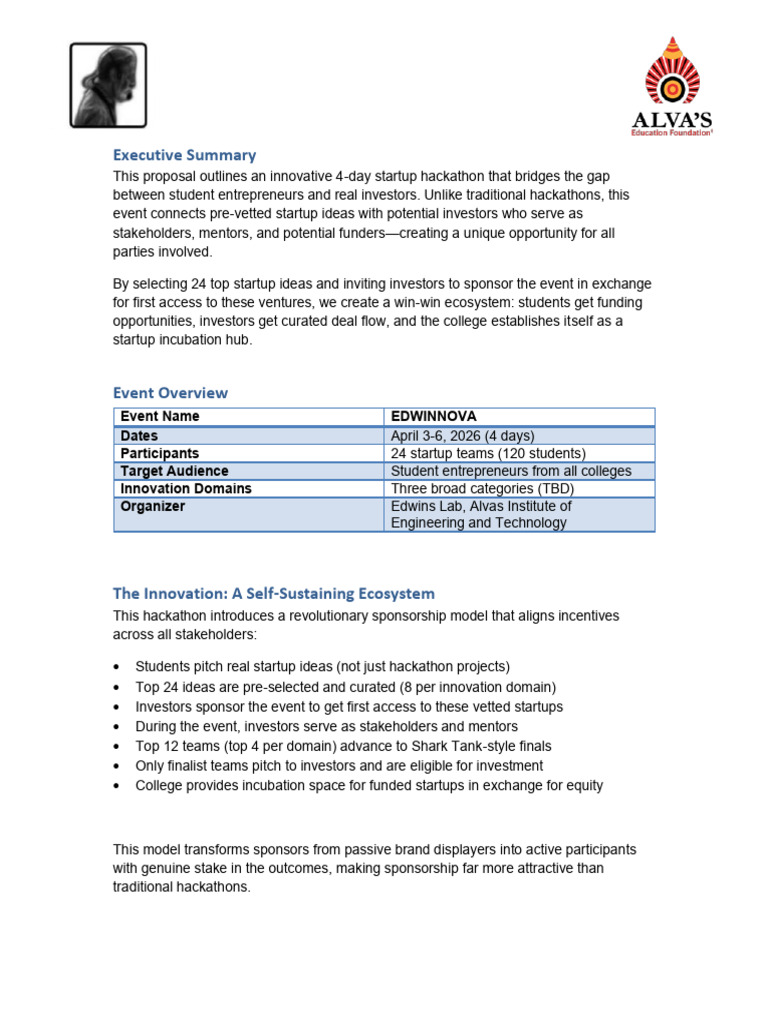 Updated Hackathon Proposal 16-2-2026 | PDF | Startup Company | Small ...