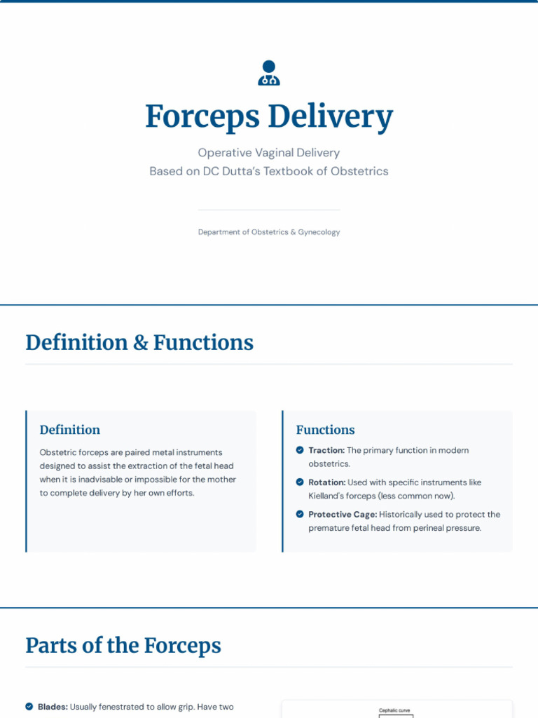 Forceps Delivery Presentation | PDF