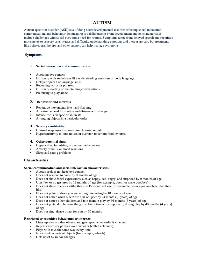 Autism | PDF | Autism | Anxiety