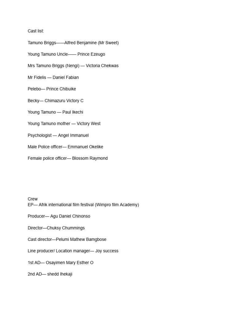 Cast list_ | PDF