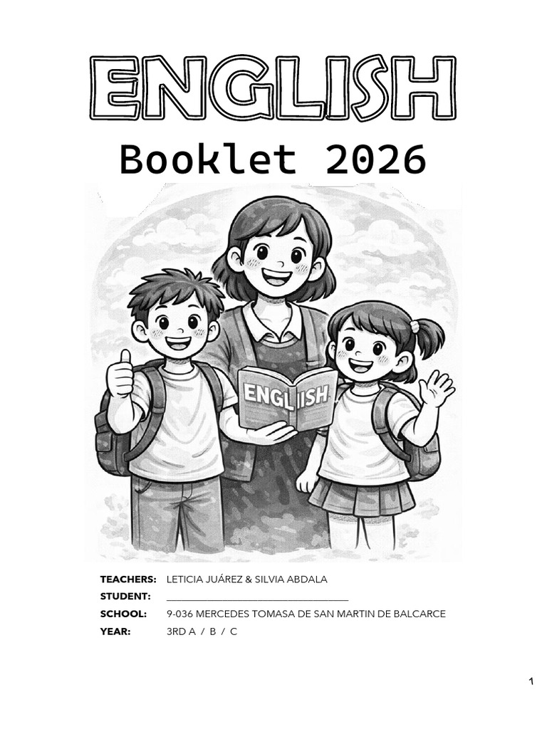 English Booklet 2026 3 Normal | PDF | Room | Pencil