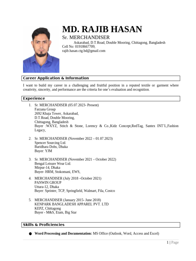 Rajib Hasan CV | PDF | Bangladesh