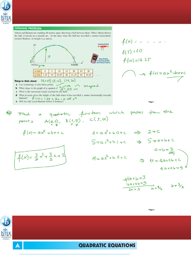Quadratic Functions and Parabola2.6 | PDF